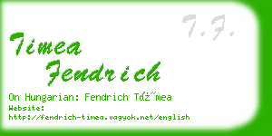 timea fendrich business card